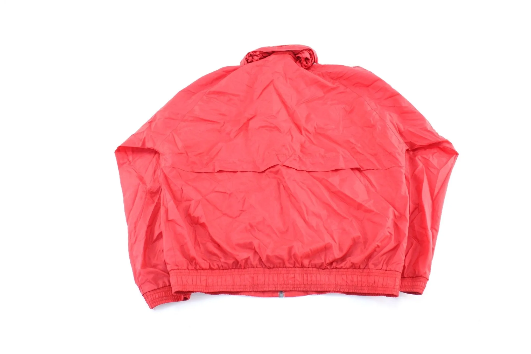 90's Adidas Embroidered Logo Red & White Striped Zip Up Jacket