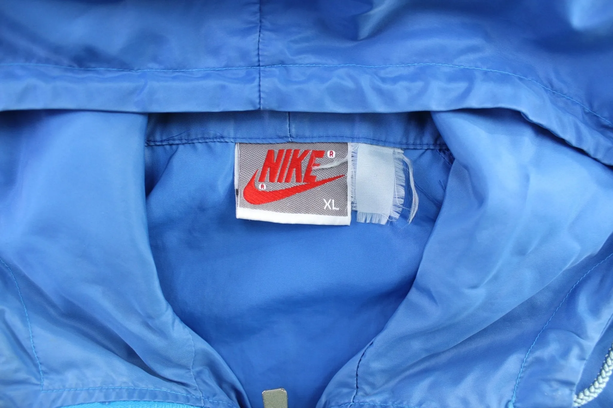 90's Nike Embroidered Logo Blue & Aqua Zip Up Jacket