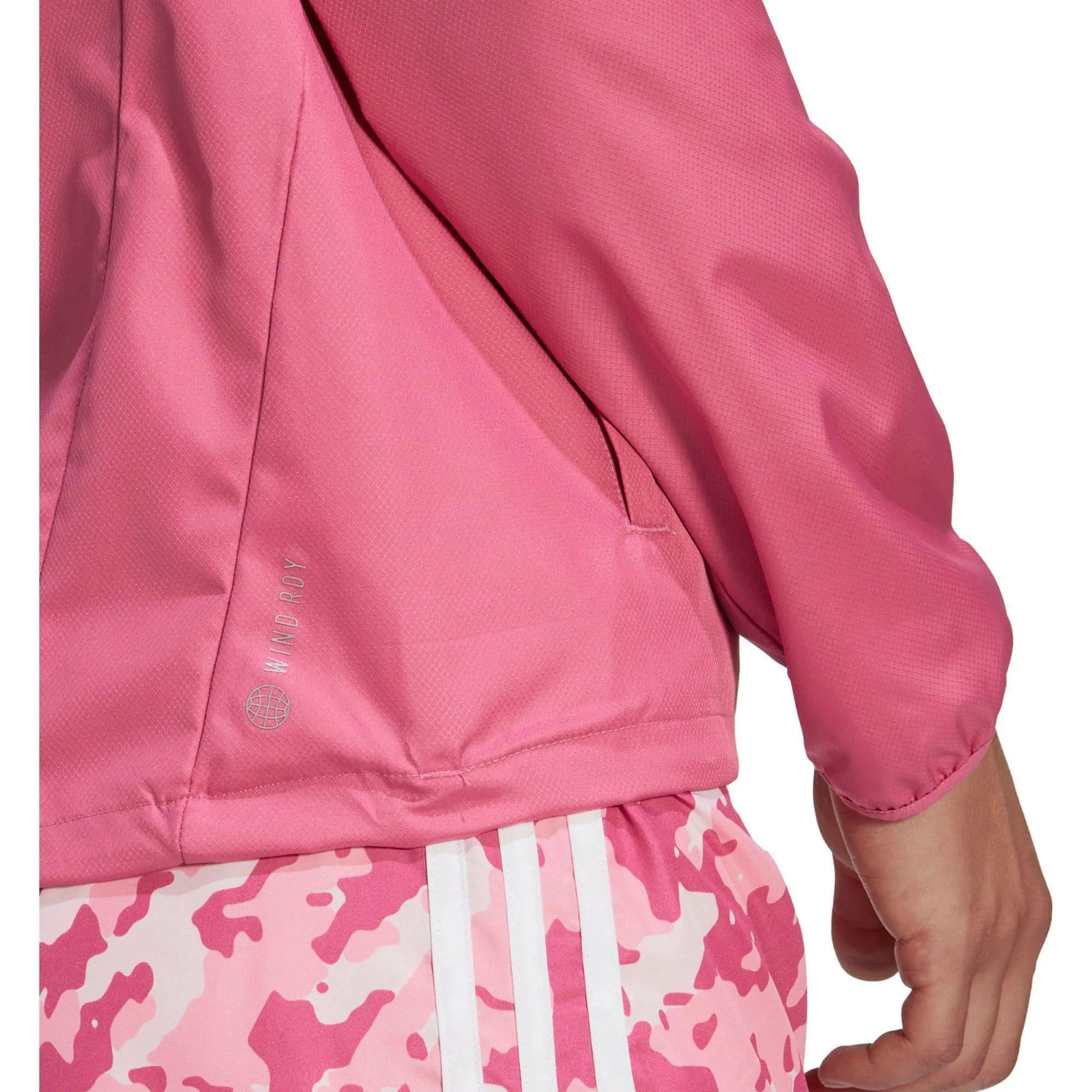 adidas Own The Run Windbreaker Womens Running Jacket - Pink