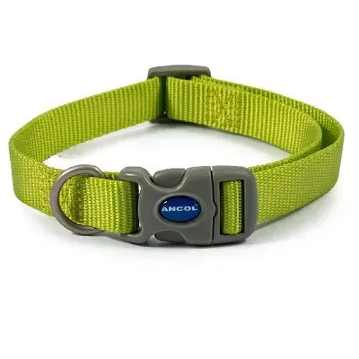 Ancol Viva Adjustable Quick Fit Collar Lime - Various Sizes