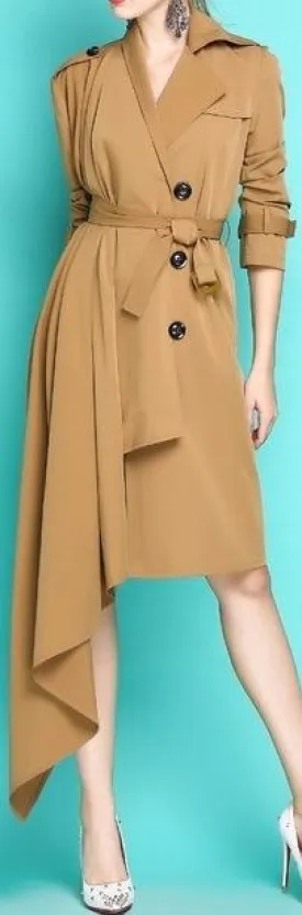 Asymmetrical Trench Coat