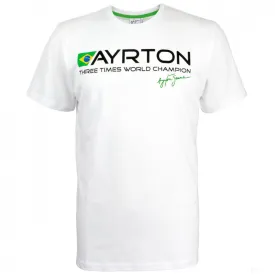 Ayrton Senna T-shirt, Brasil Champion, White, 2018