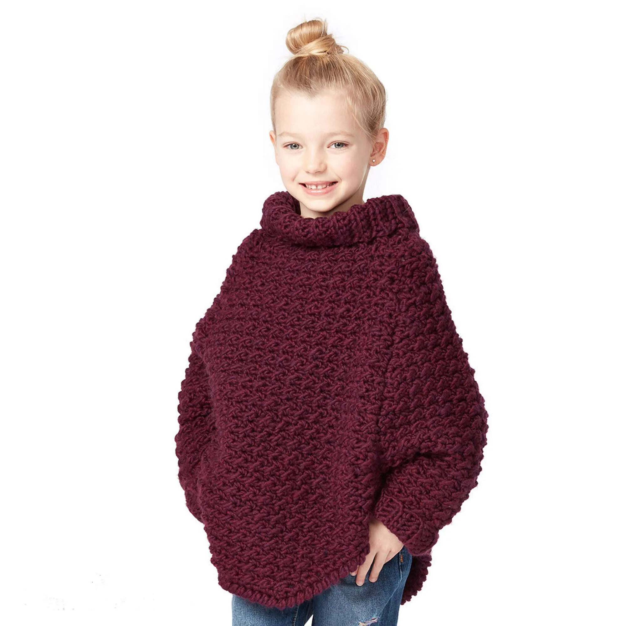 Bernat Kids Curvy Crochet Cowl Pullover