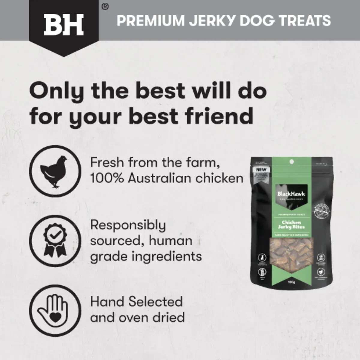 Black Hawk Chicken Jerky Bites Puppy Dog Treats