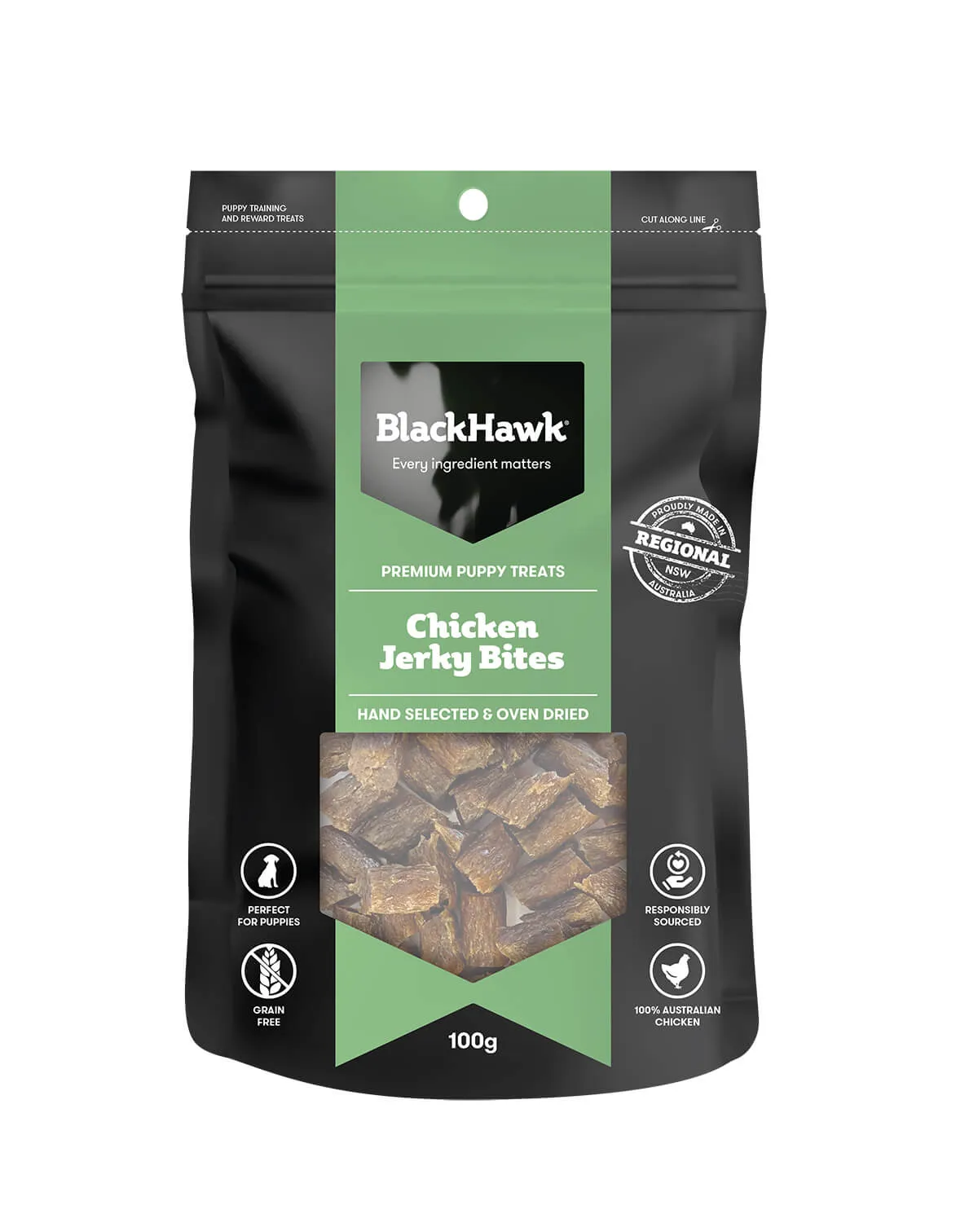 Black Hawk Chicken Jerky Bites Puppy Dog Treats