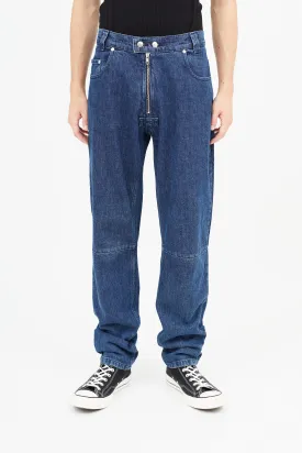 Blue Straight Leg Jeans