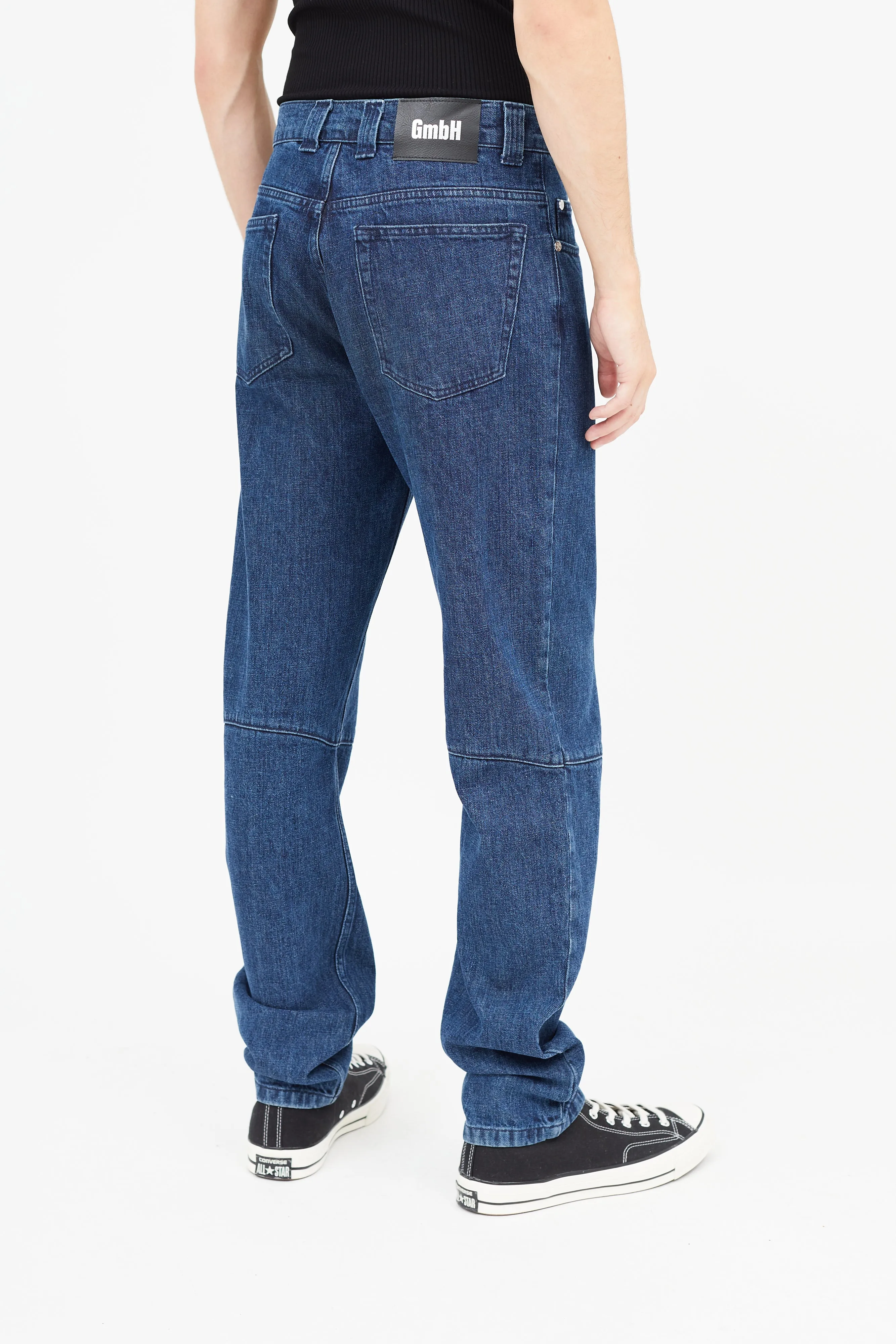 Blue Straight Leg Jeans