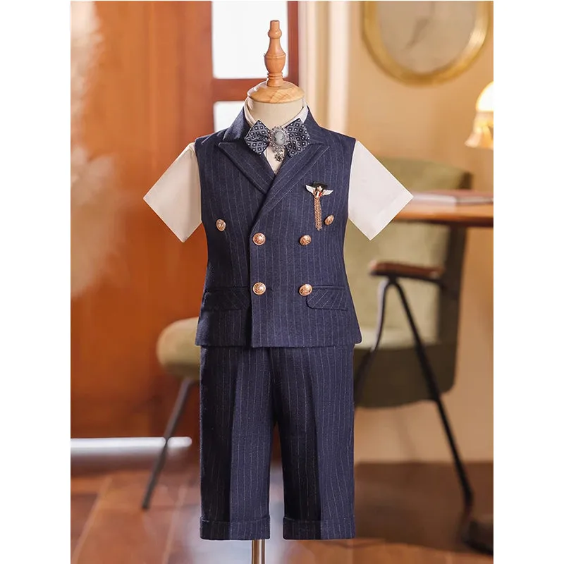 Children's Striped Suit Boy's Vest Small Suit