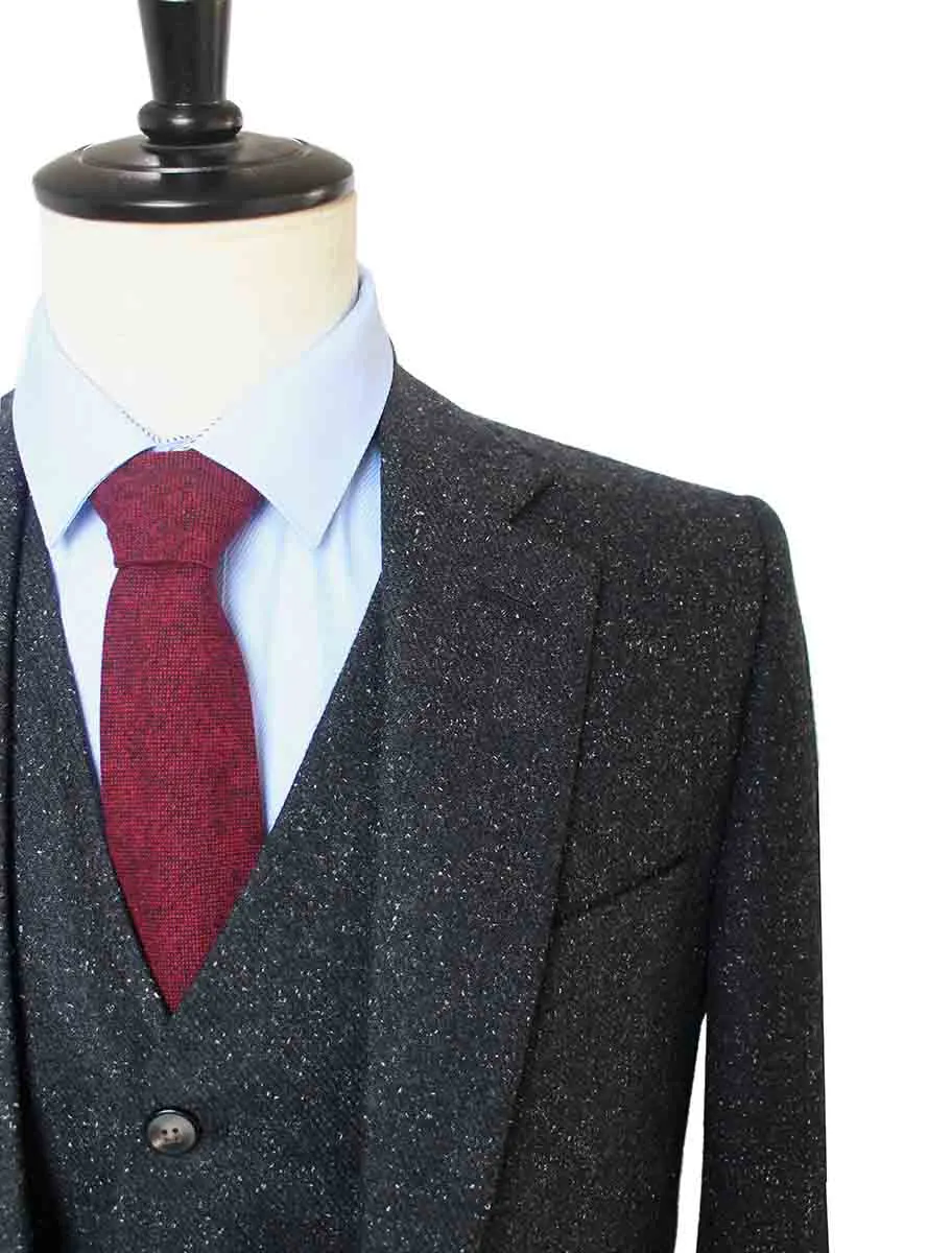 CLASSIC BLACK SPECKLE TWEED 3 PIECE SUIT