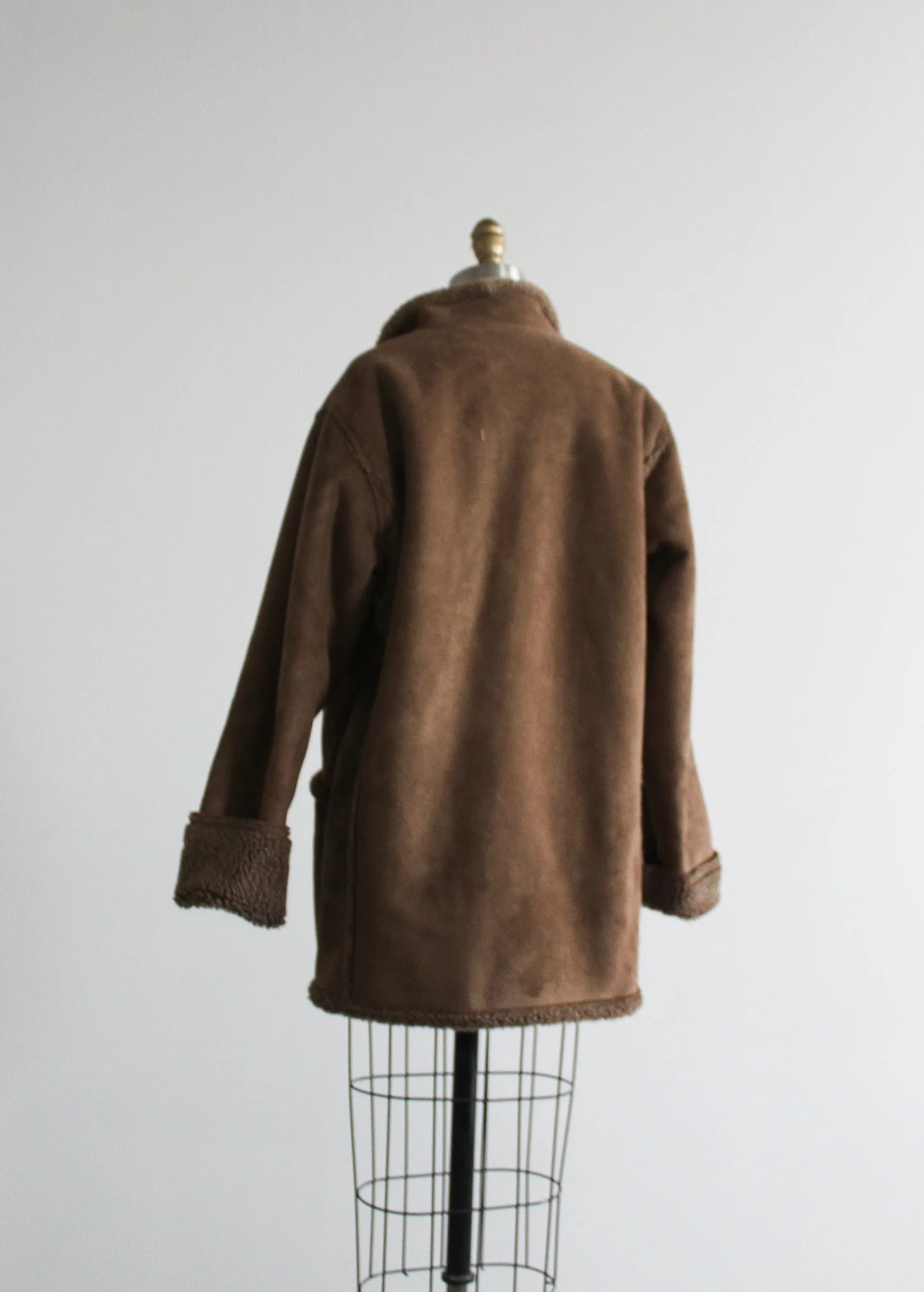 clay brown sherpa coat