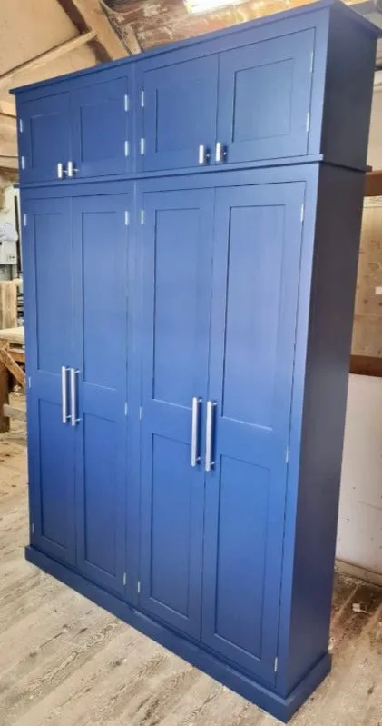 **CONTEMPORARY Shaker Style 4 Door Hall Coat & Shoe Storage Cupboard with or with-out Extra Top Storage (35 cm deep) VARIOUS COLOUR CHOICES choices