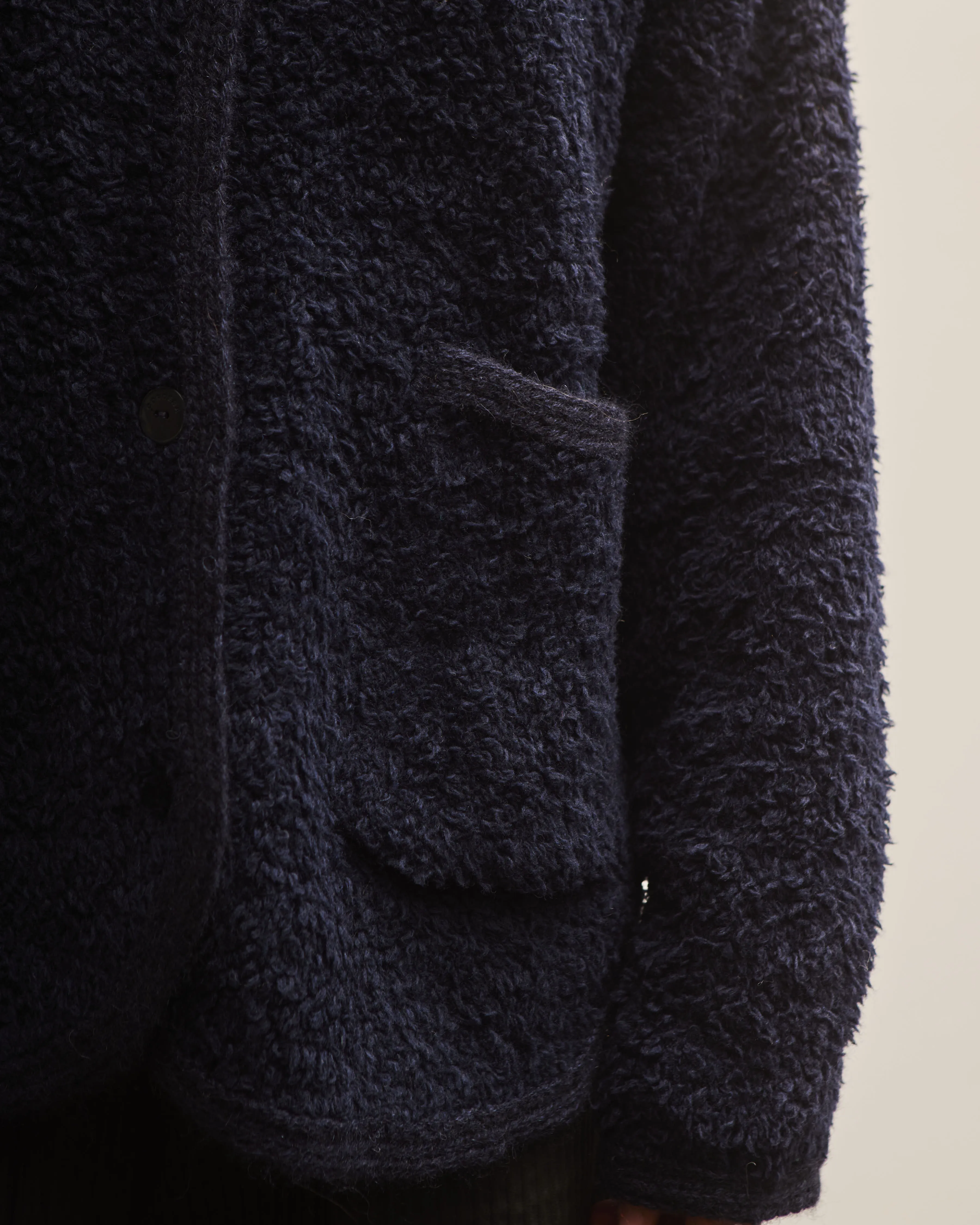 Cordera Wool Teddy Jacket, Navy