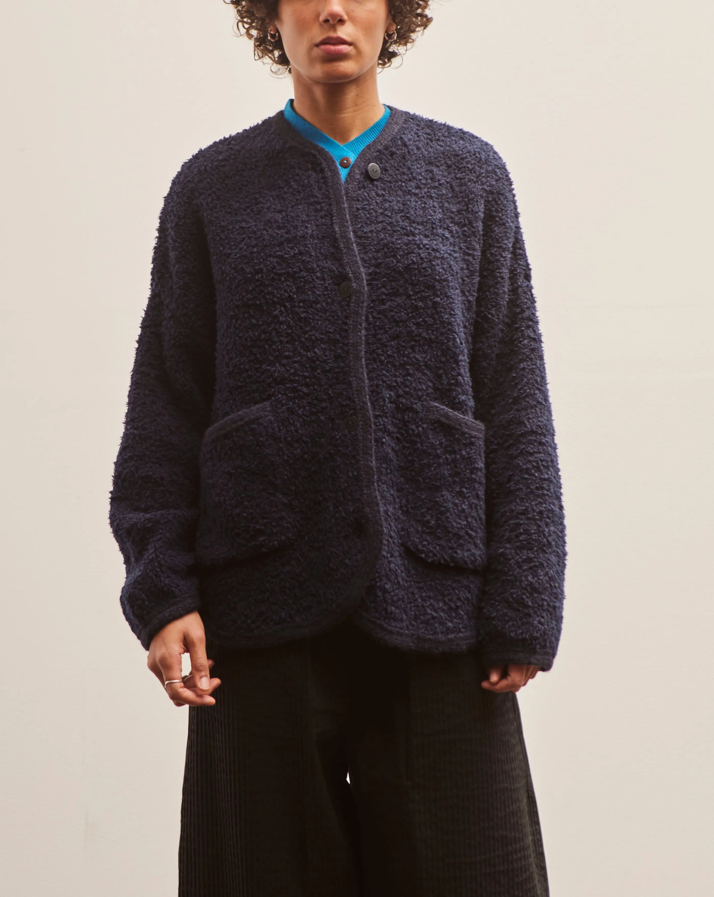 Cordera Wool Teddy Jacket, Navy