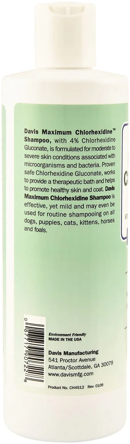 Davis Maximum Chlorhexidine (4%) Shampoo