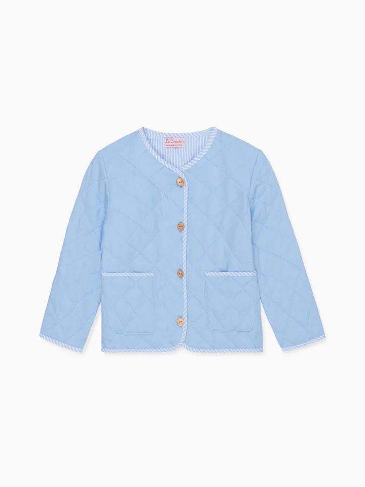 Dusty Blue Lottie Baby Jacket