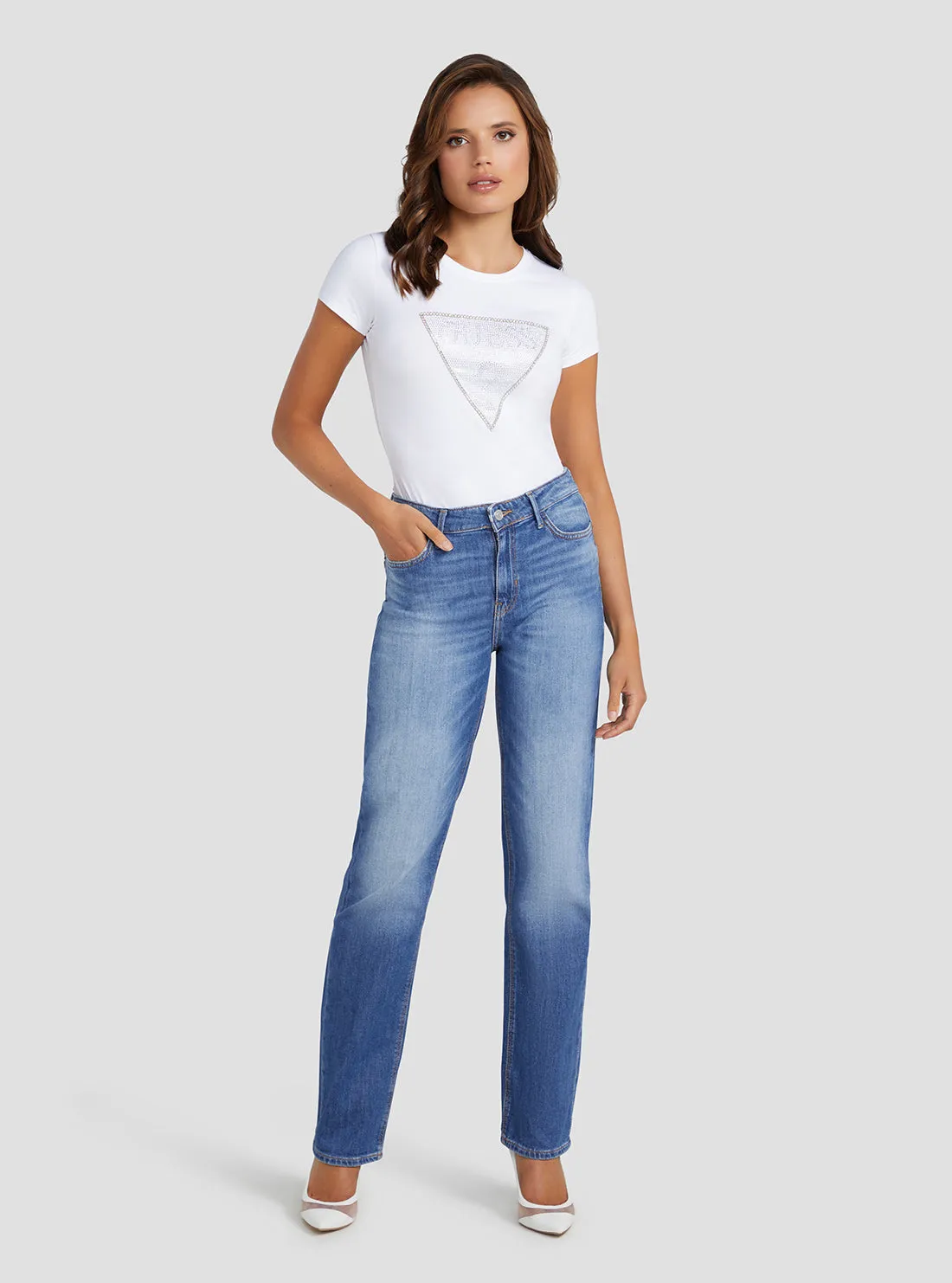 Eco High-Rise 1981 Straight Denim Jeans In Focus Wash