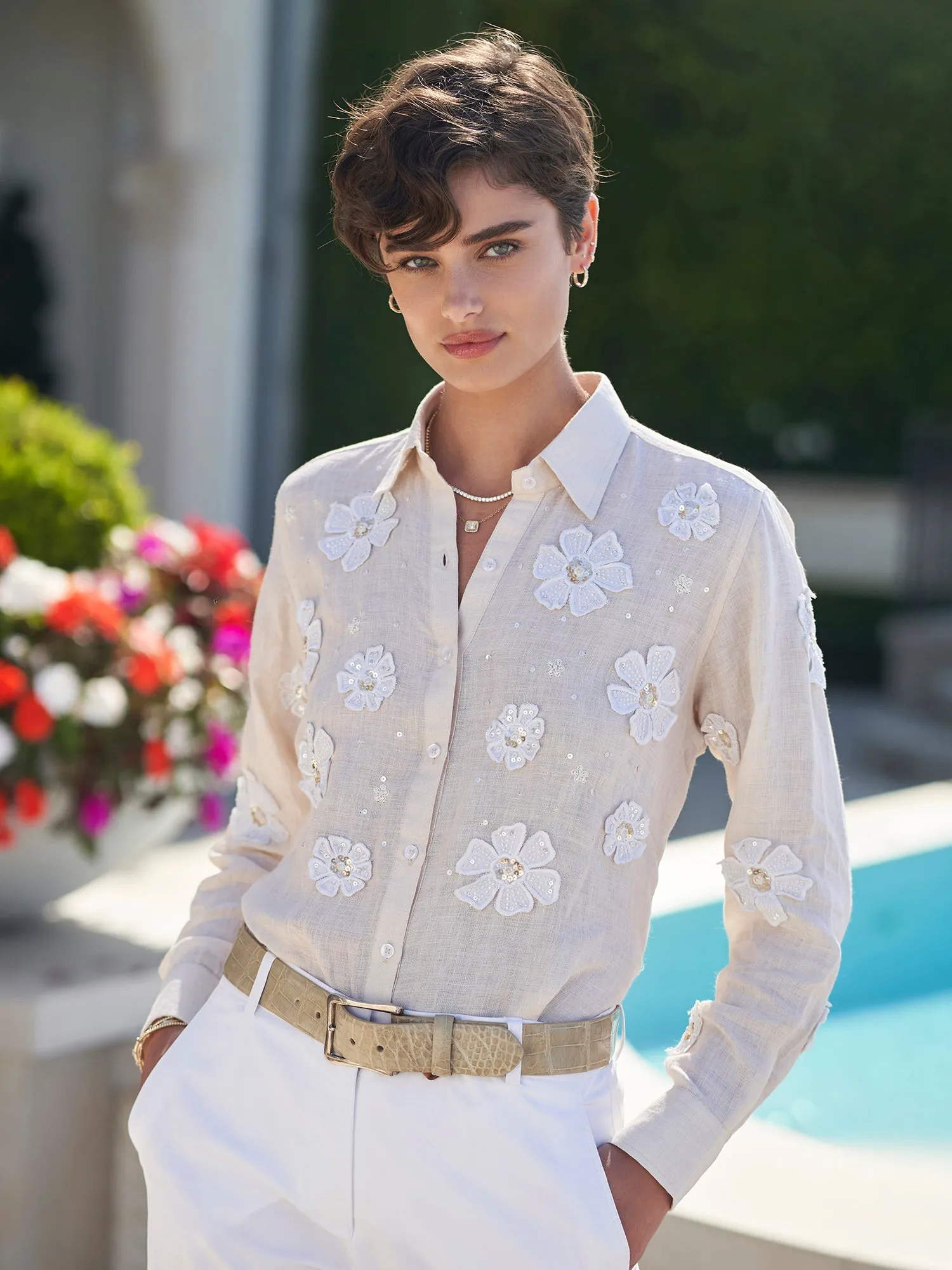 Emily Fleur Linen Shirt