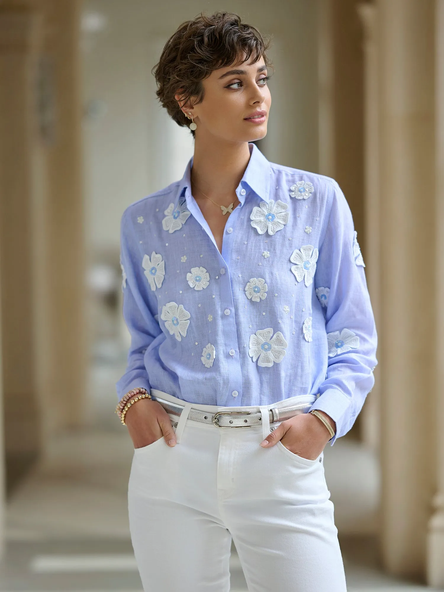 Emily Fleur Linen Shirt