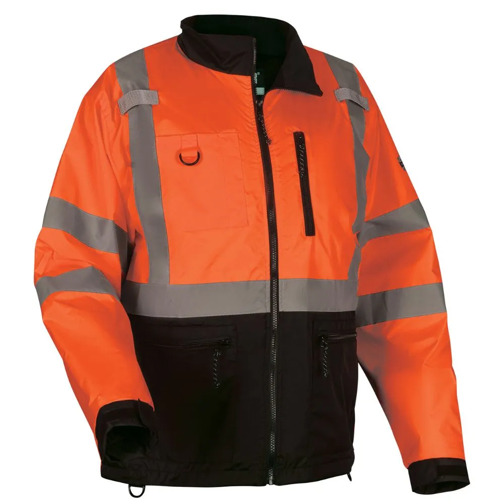 Ergodyne 23439 #8351 5XL Orange Hi-Vis Windbreaker Water-Resistant Jacket