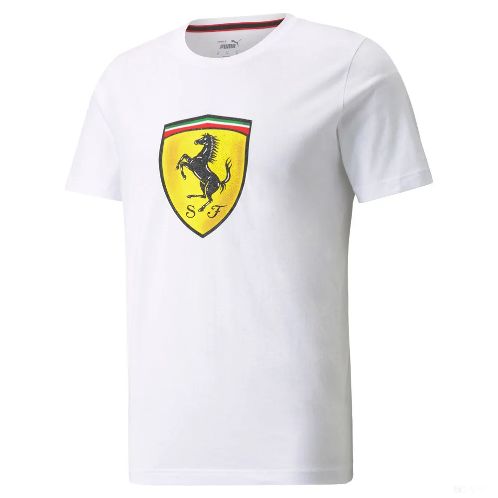 Ferrari T-shirt, Puma Race Shield, White, 2021