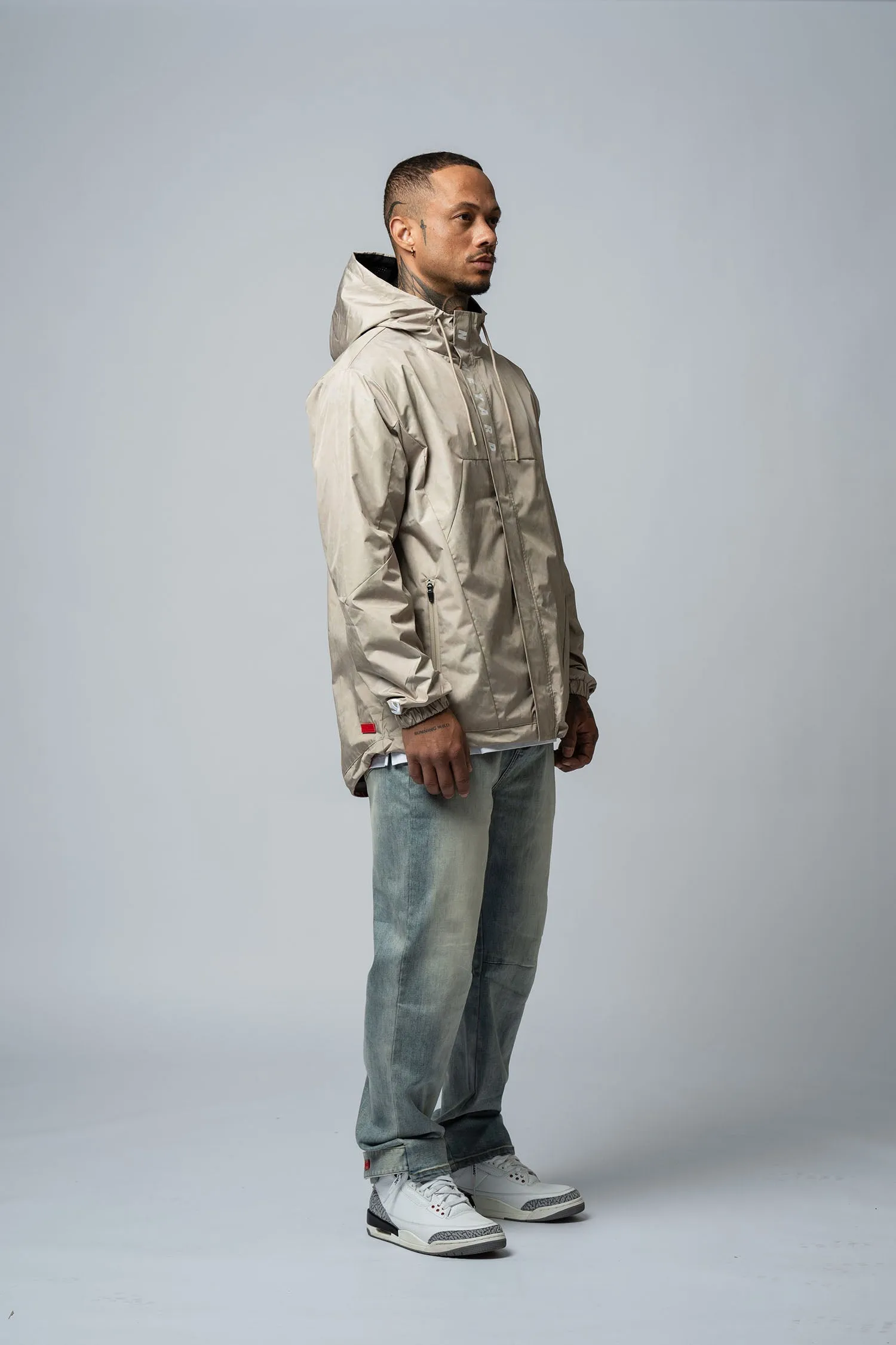 Full-Zip Rain Windbreaker Jacket