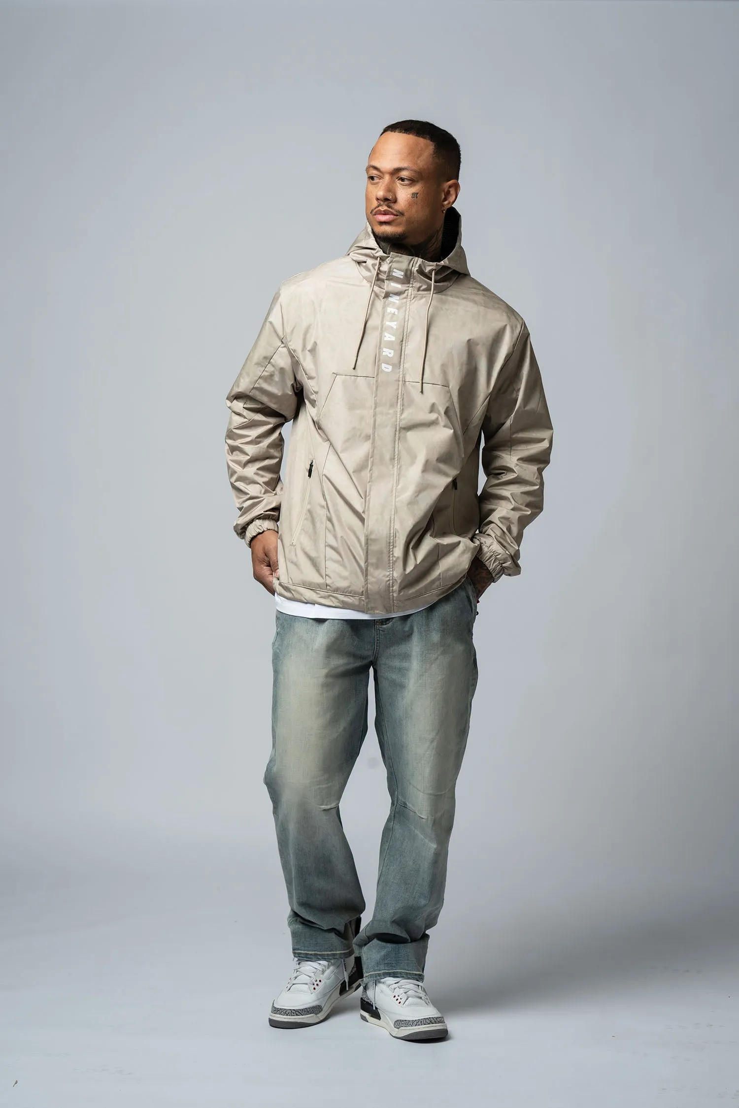 Full-Zip Rain Windbreaker Jacket