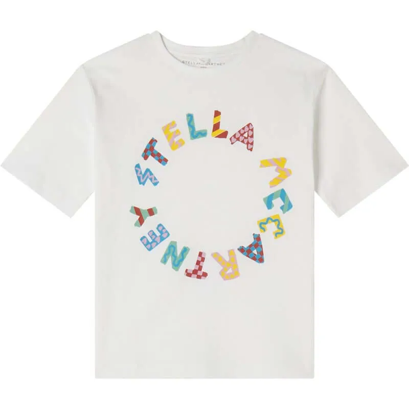 Girls Organic Circle Logo T-Shirt