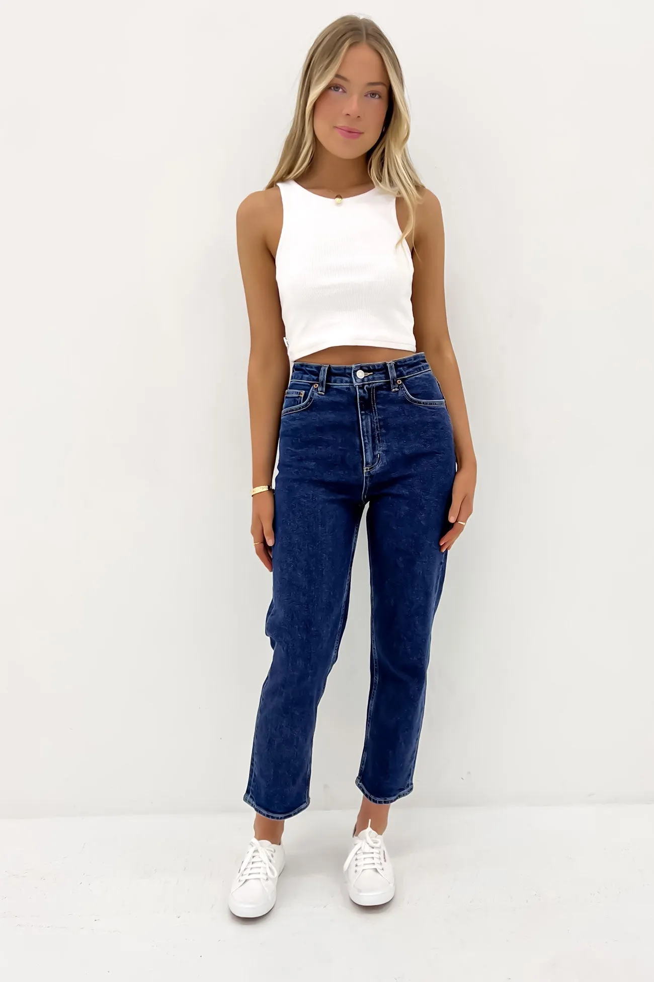 High Straight Crop Jean Indigo Dream