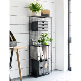 Hornton Storage Unit in Black Tall - Iron