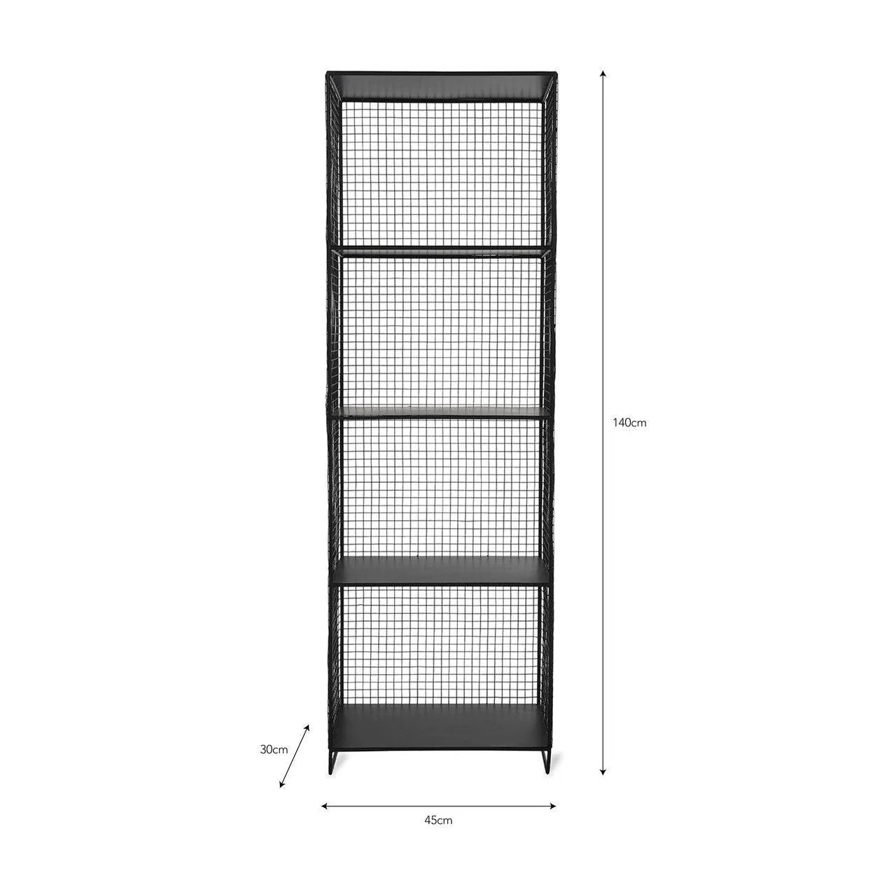 Hornton Storage Unit in Black Tall - Iron