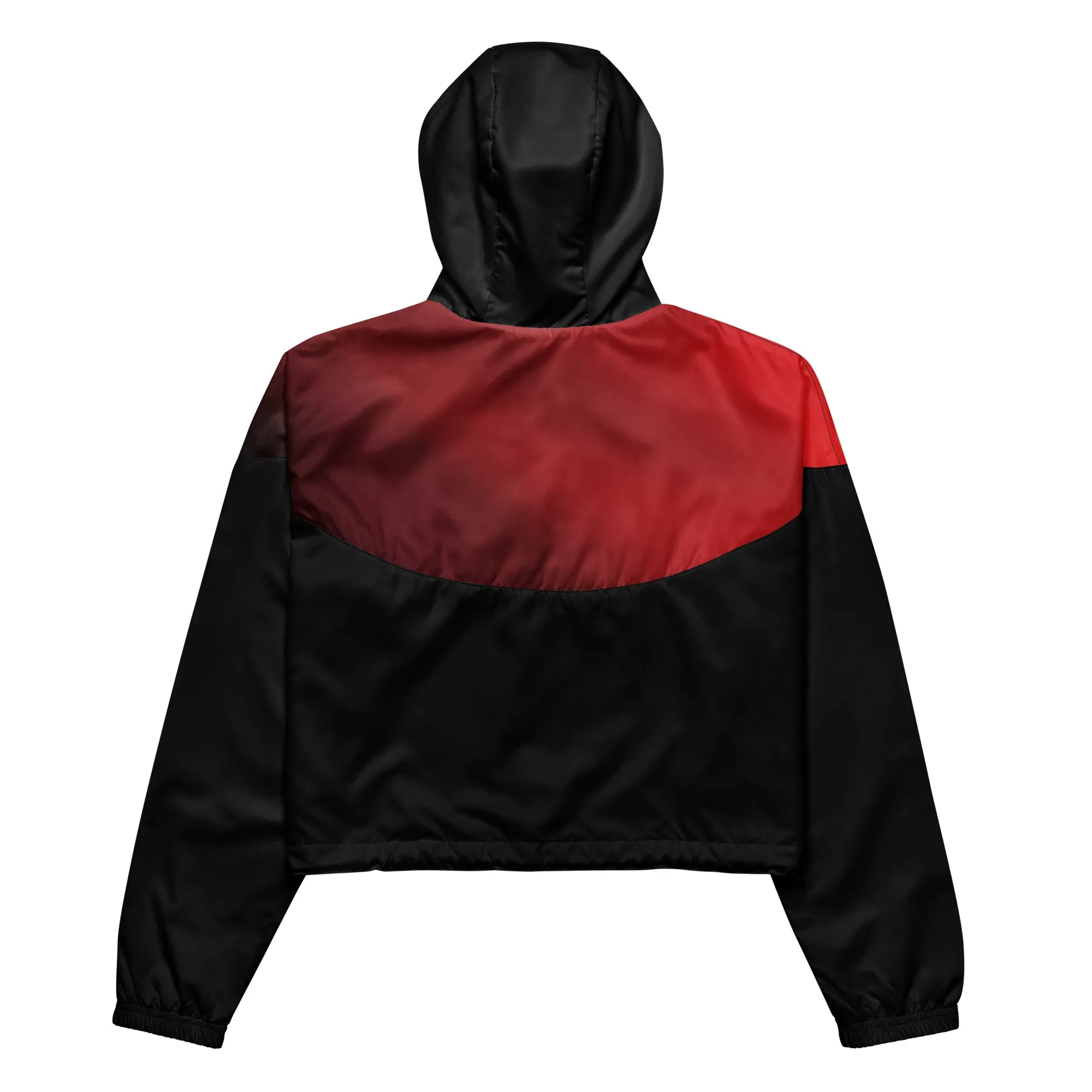 Humble Sportswear™ Women's Fire Red Cropped Windbreaker