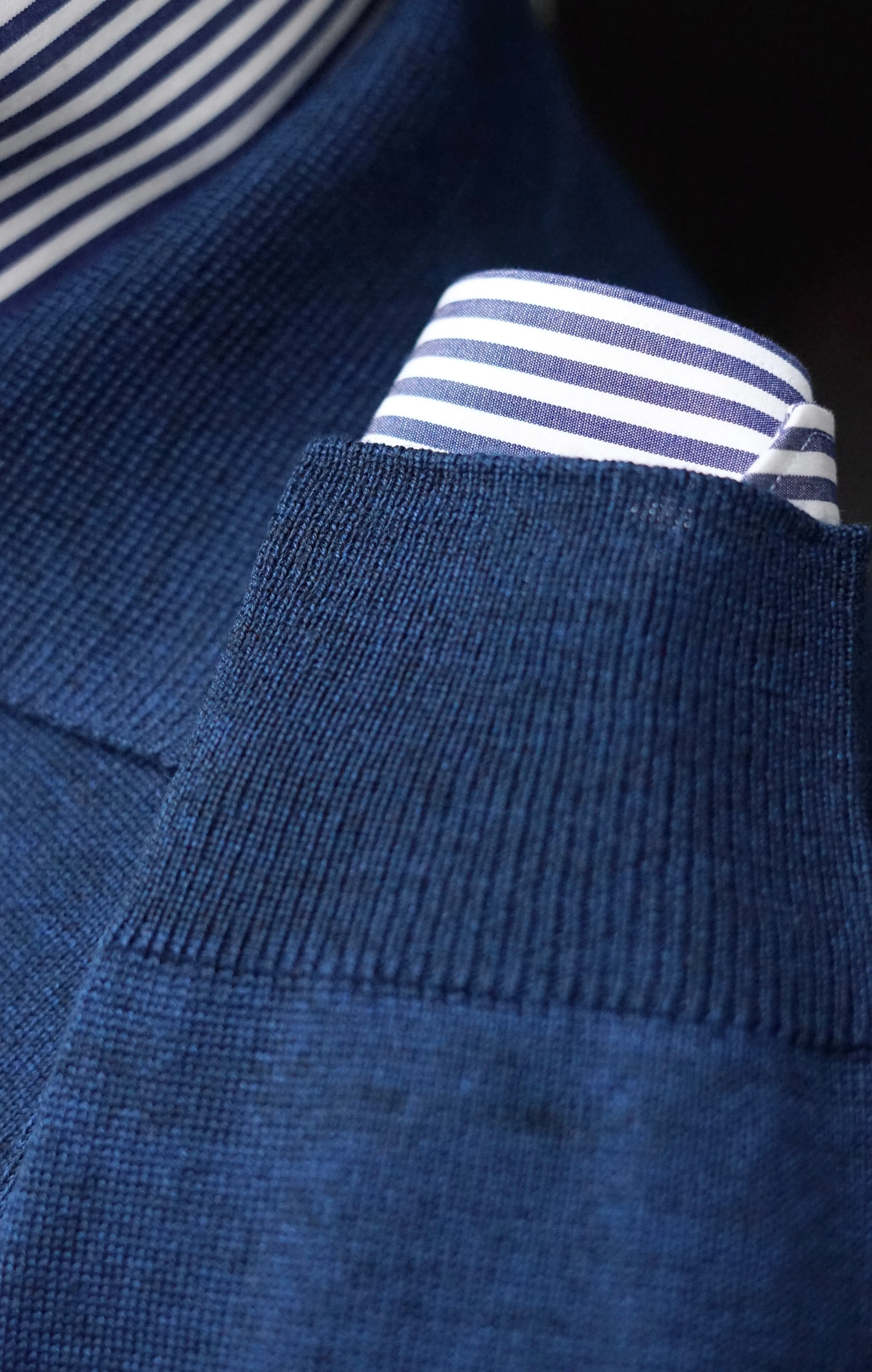 INDIGO Wool Polo Neck