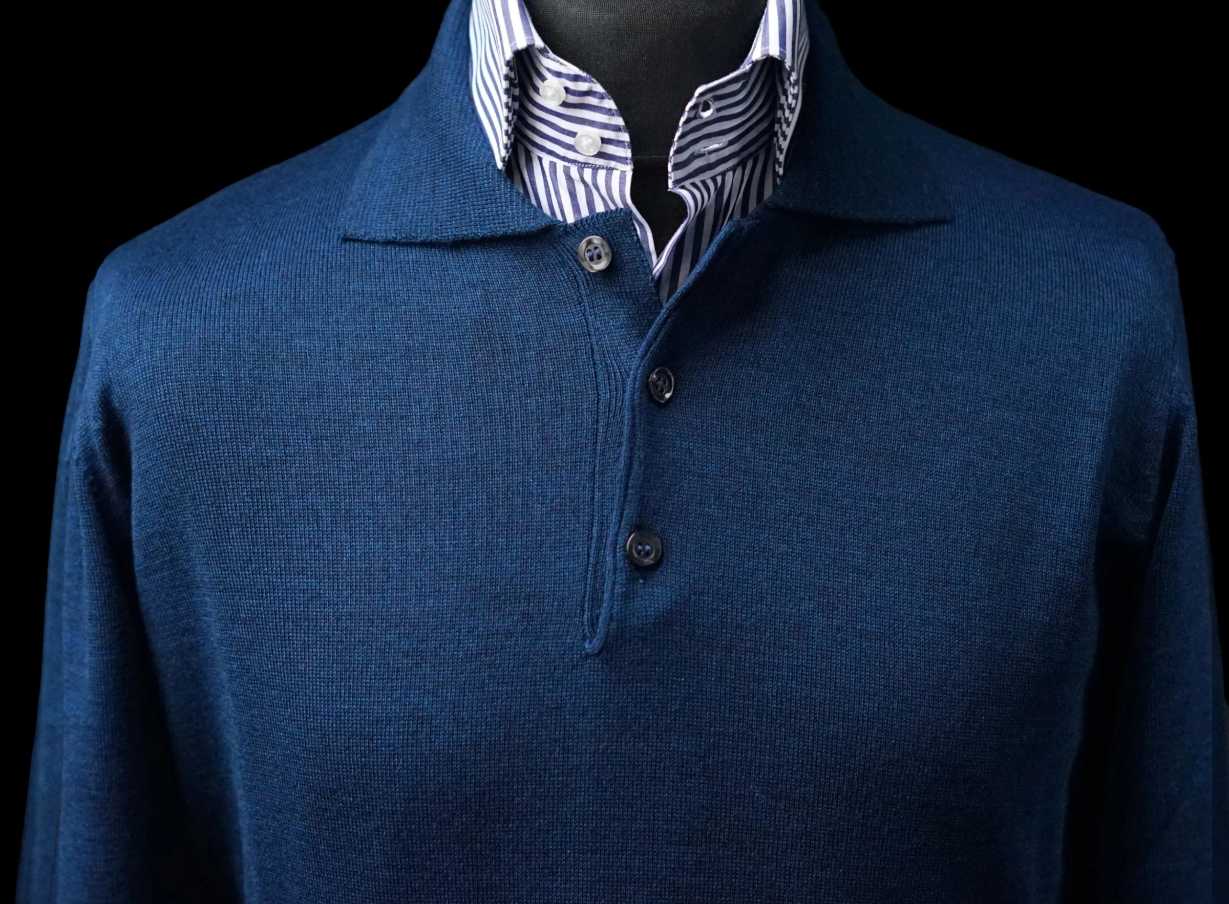 INDIGO Wool Polo Neck