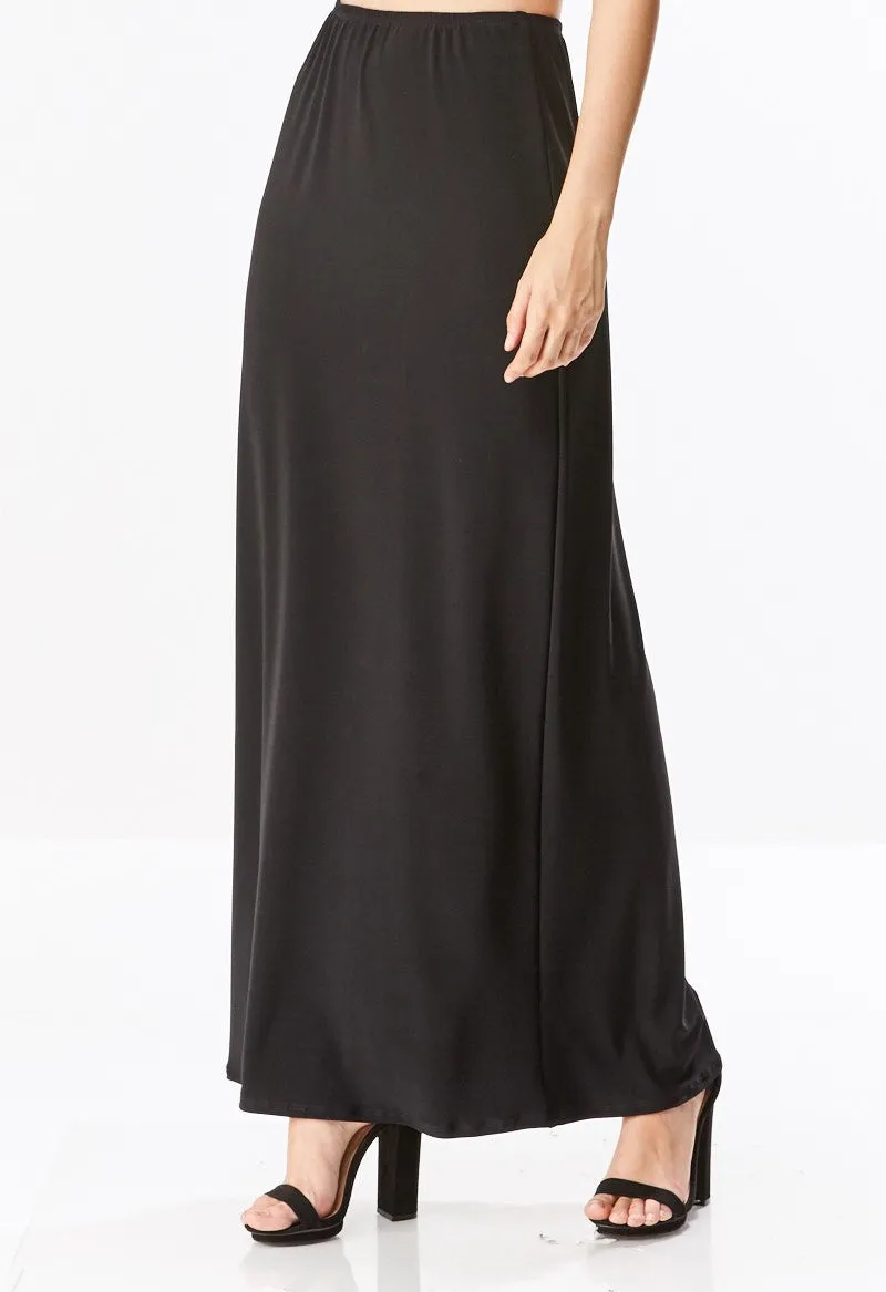 Jen Lightweight Ponte Long Straight Fitting Maxi Skirt