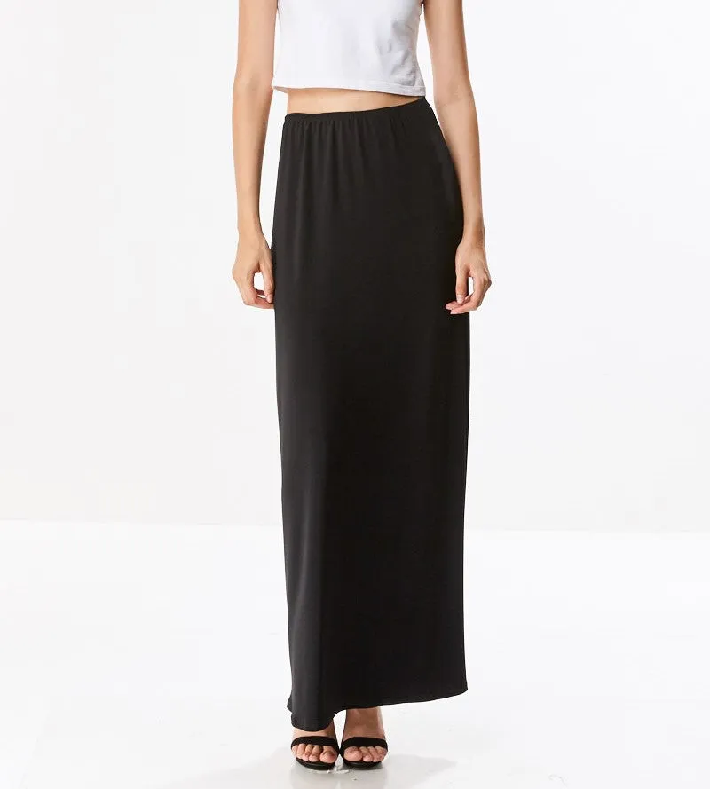 Jen Lightweight Ponte Long Straight Fitting Maxi Skirt