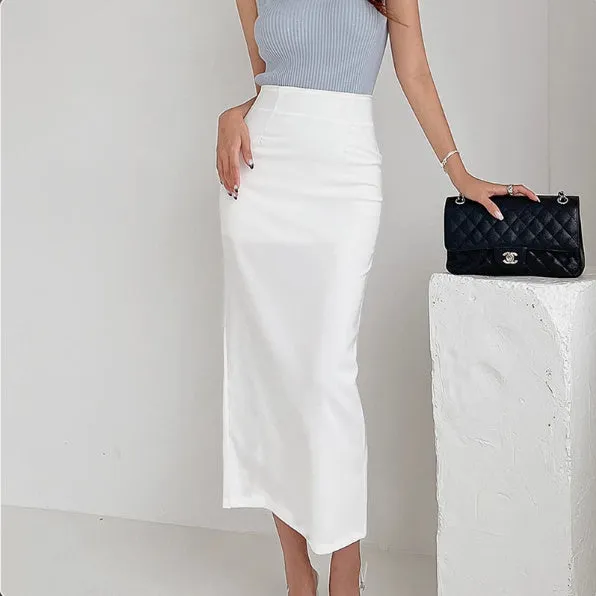 Kaya High Waisted Midi Skirt