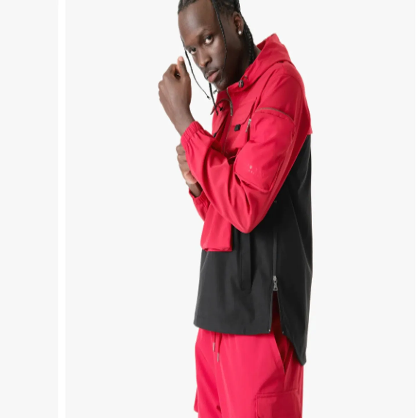 Life Code Windbreaker Jacket (Red)