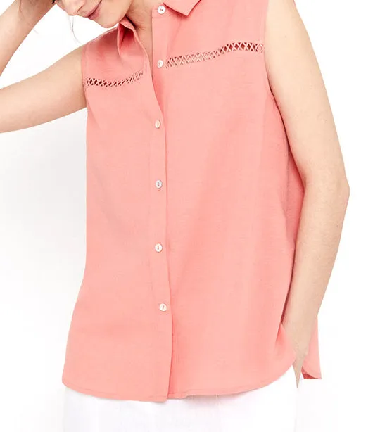 Linen Shirt Coral