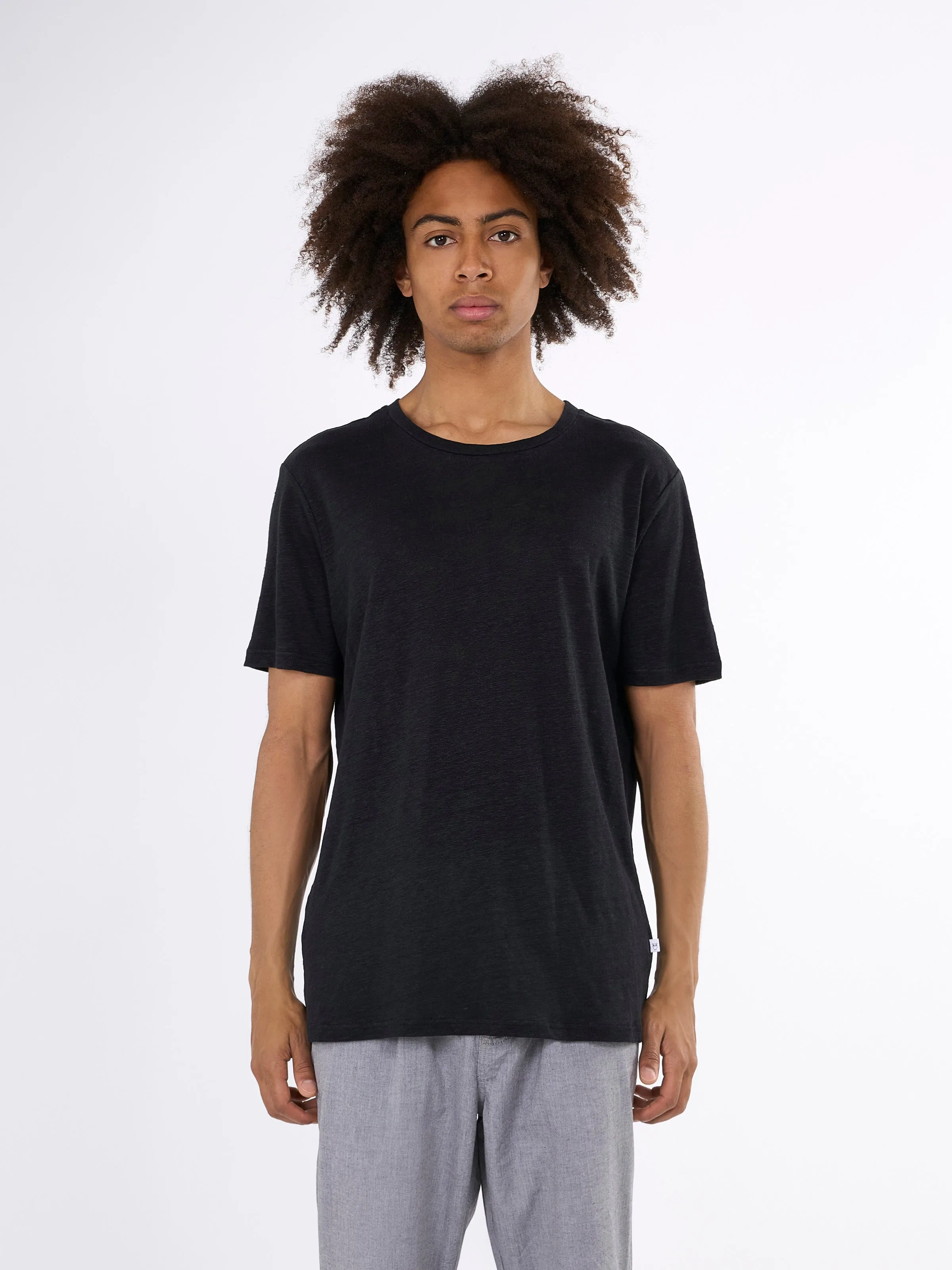 Linen t-shirt - Black Jet