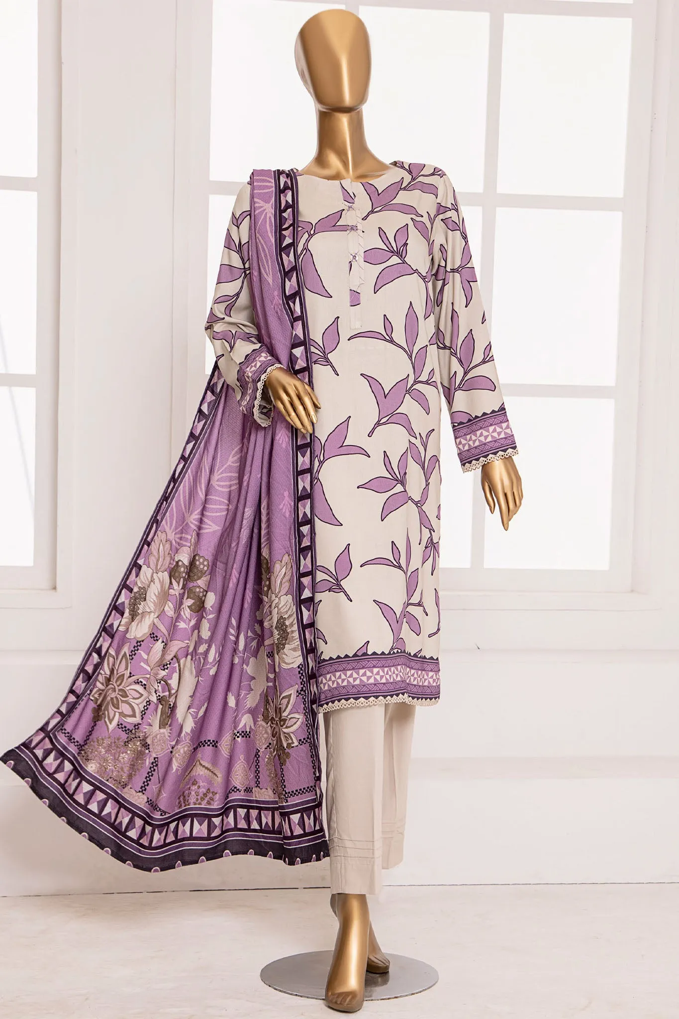 Linen Wintry By HZ Unstitched 3 Piece Printed Linen Vol-02 Collection'2024-LWS-1151