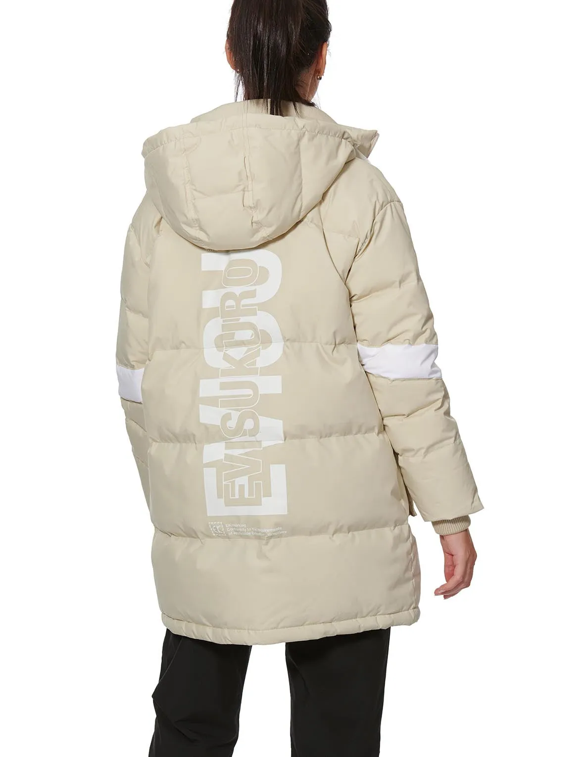 Logo Print Padded Coat