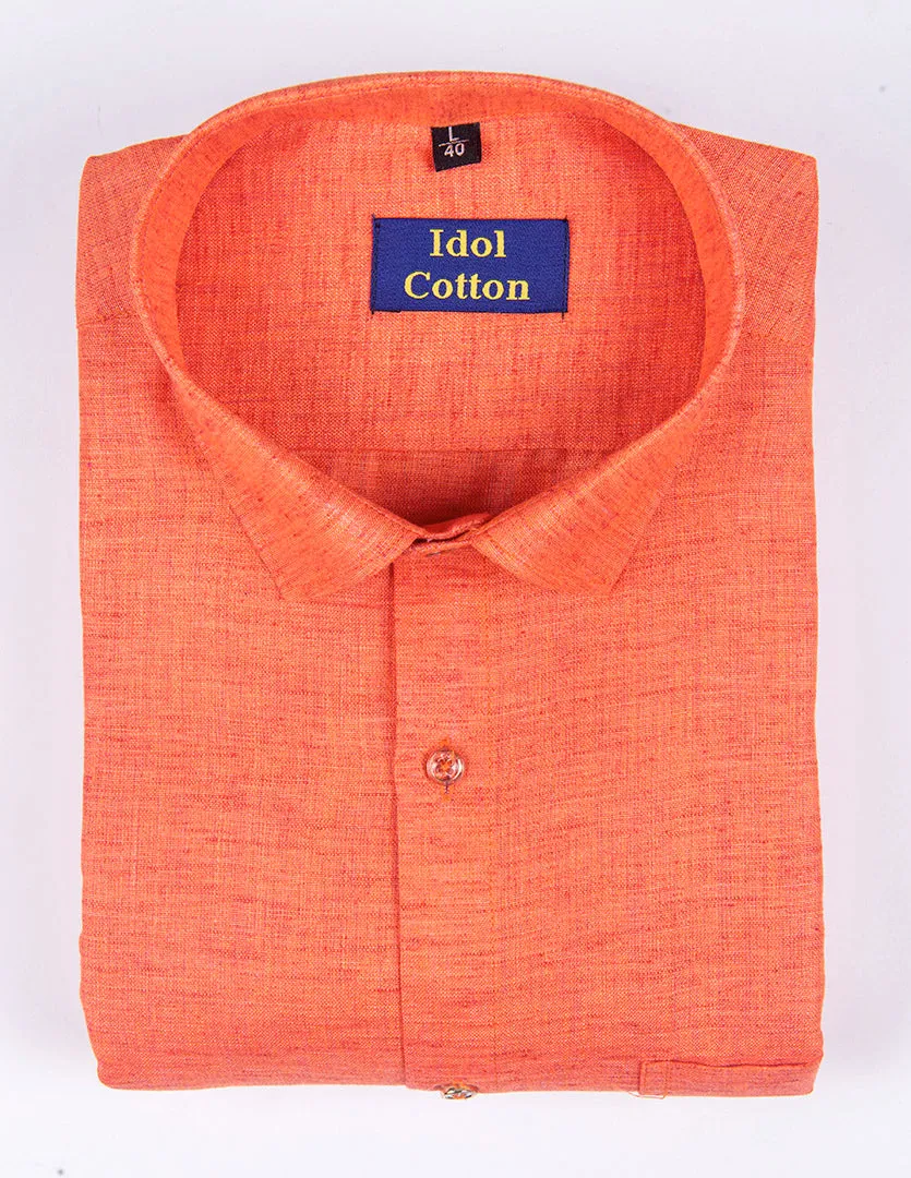 Loyal linen cotton dark orange colour