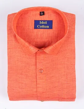 Loyal linen cotton dark orange colour