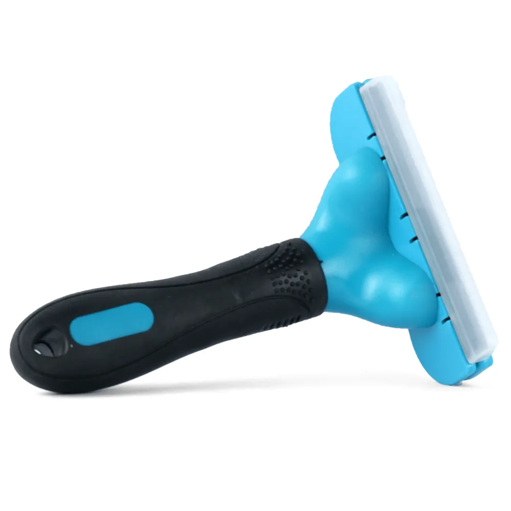 M Pets Stylus Deshedding Brush for Dogs and Cats (Blue)