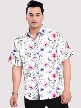 Melrose Linen Printed Shirt Men's Plus Size