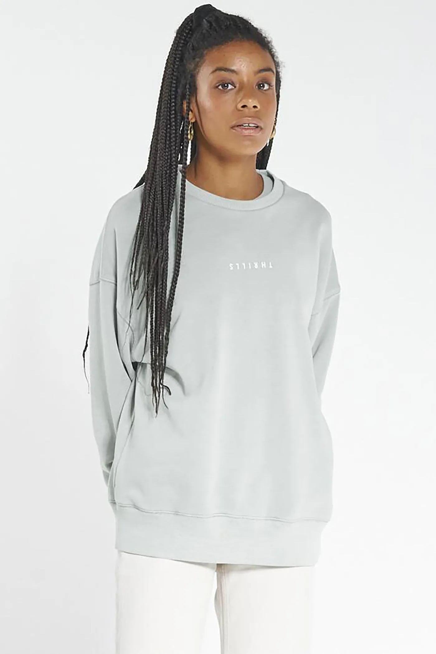 Minimal Thrills Slouch Crew Eucalyptus