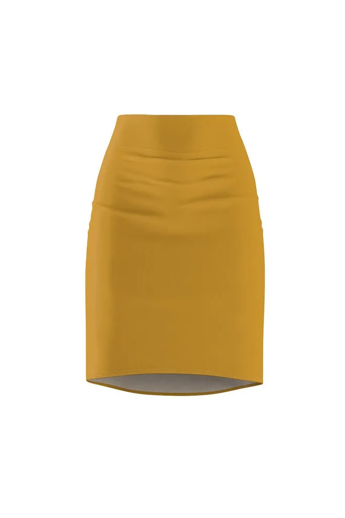 Mustard Women's Pencil Skirt