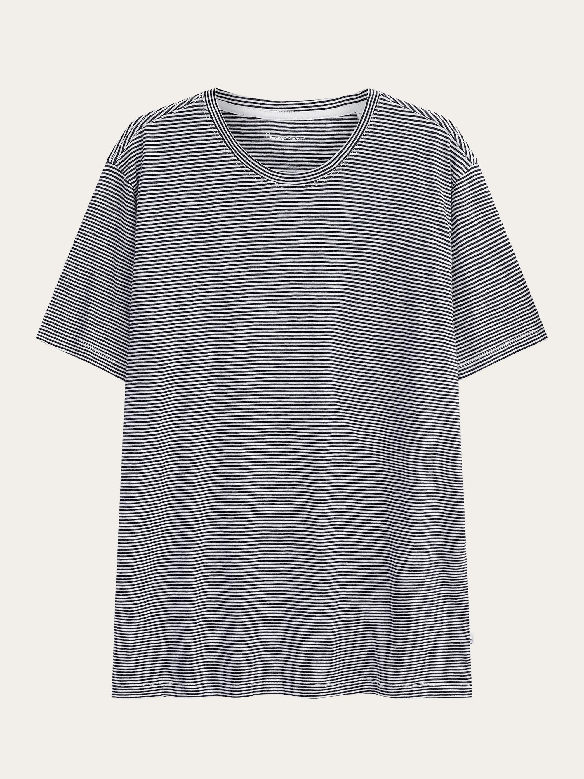 Narrow striped slub t-shirt - White stripe