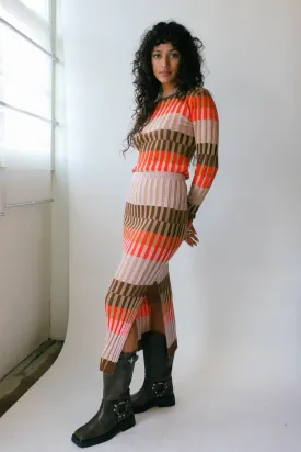 Orange Block Bodhi Skirt