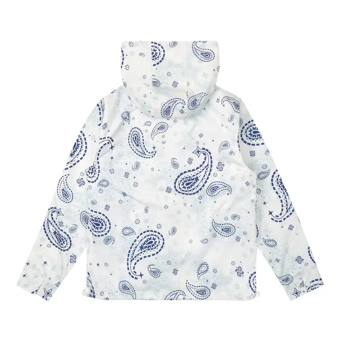 Paisley Full Zip Windbreaker Jacket - Blue